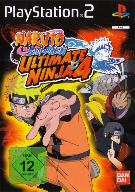 Naruto Shippuden Ultimate Ninja 4 2007 Playstation 2 Box Cover Art