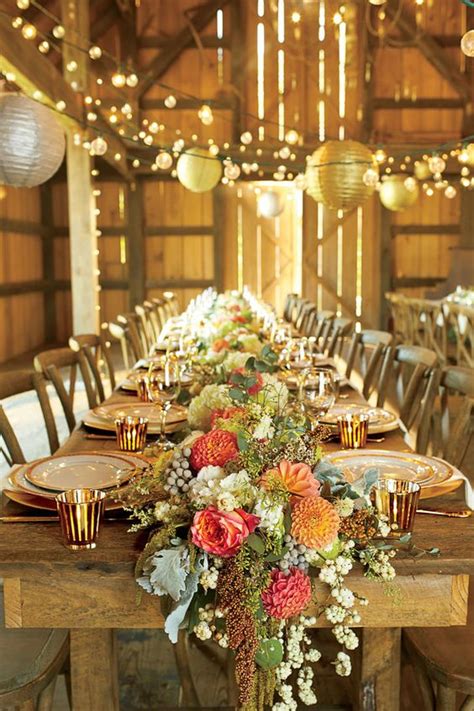 30 Barn Wedding Reception Table Decoration Ideas Deer Pearl Flowers