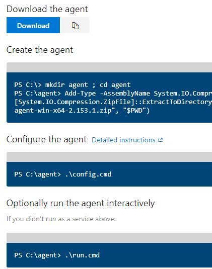 Asp Net Azure DevOps Manual Agent Installation On Windows Steps Stack Overflow