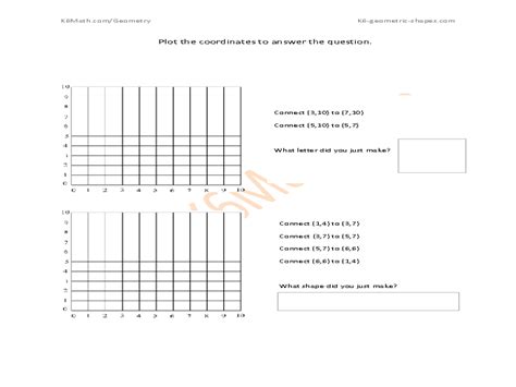 Plotting Coordinates 2 Worksheet For 5th 6th Grade Lesson Planet