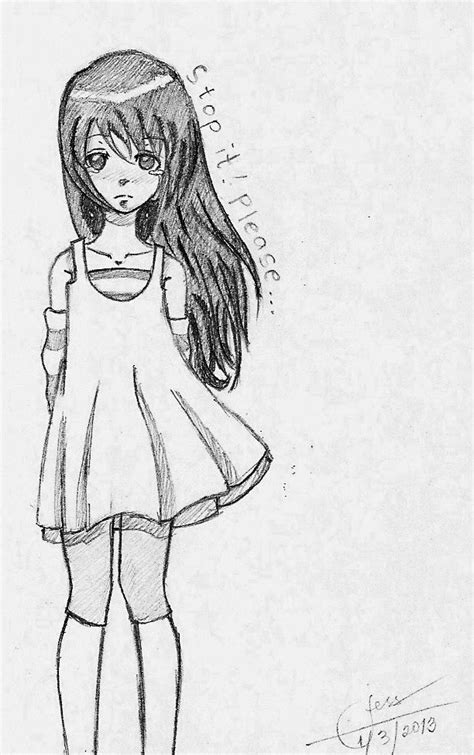 Depressed Girl Drawing Image Drawing Skill