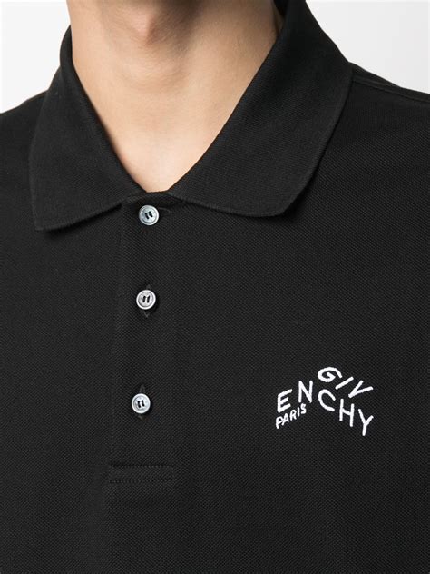 Givenchy Embroidered Refracted Logo Polo Shirt Farfetch