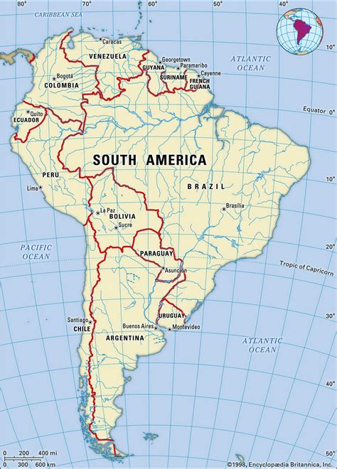 World Map Of South America Map