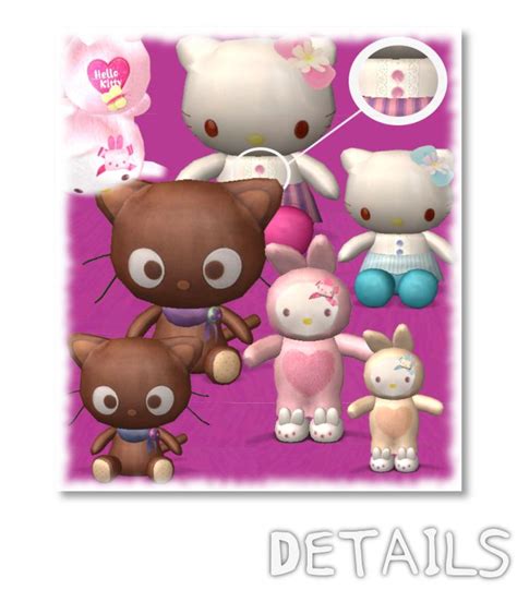 Mysticrain Hello Kitty Plush Toys Sims 4 Anime Sims 4 Collections