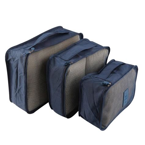 6pcsset Waterproof Clothes Storage Bag Packing Cube Travel Luggage
