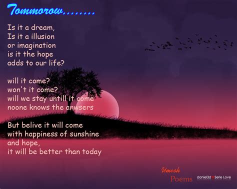 Poems And Life Poem Of Tommorow