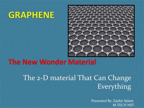 Graphene A Wonder Material Ppt