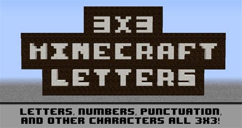 3x3 Text Minecraft Project