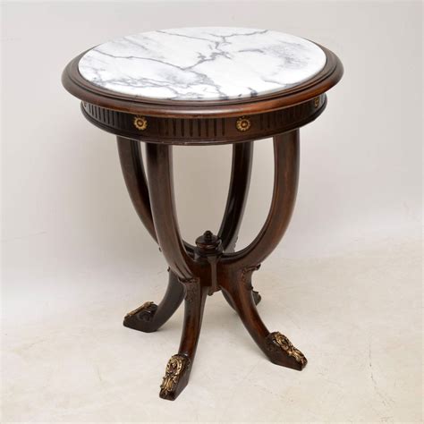 Because it is a solid surface and won't buckle or twist or flex the way most. Antique French Marble Top Occasional Table - Marylebone ...