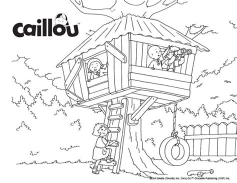 Although people in different locations grew up with treehouse tv shows on different channels (especially those of us in the states), most of us. Caillou's Treehouse Fun - Coloring Sheet! | Caillou ...