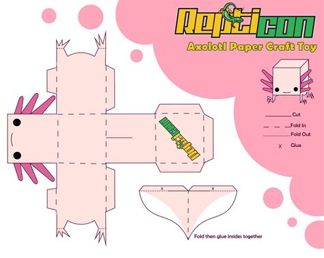 Axolotl Papercraft Template