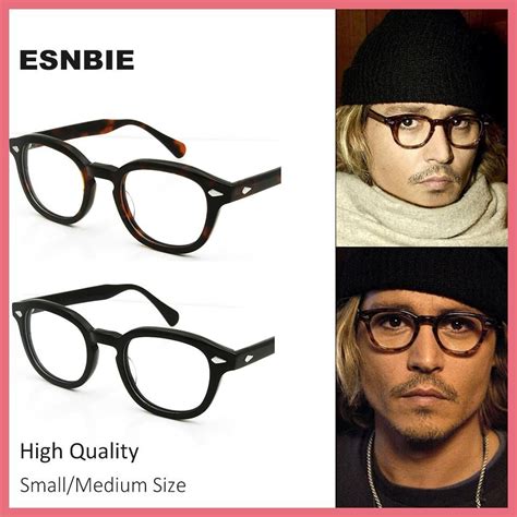 High Quality 2 Size Johnny Depp Style Glasses Men Retro Vintage Prescription Glasses Women