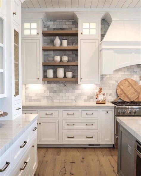 Modern Distressed White Kitchen Cabinets Kitchen Ideas Style
