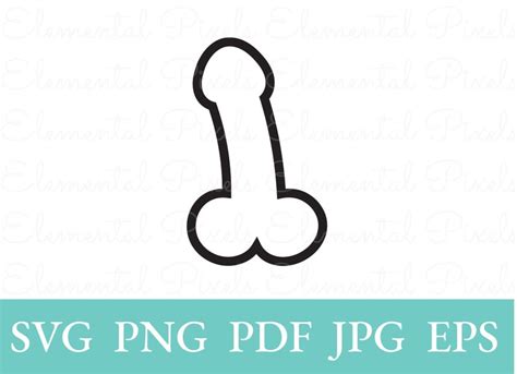 Penis Outline Svg Bachelorette Party Dick Vector Files For Etsy Ireland