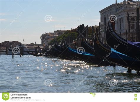 Gondola Boats In Venice Italy Stock Image Image Of Boating Boats