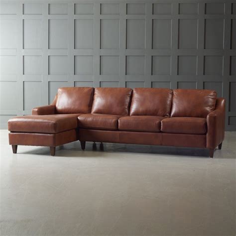 Sectional leather sofas have been known to be associated with class and elegance. Jesper Leather Sectional (With images) | Leather sectional ...