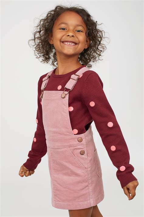 Corduroy Overall Dress Dusty Rose Kids Handm Us Fashion Dusty