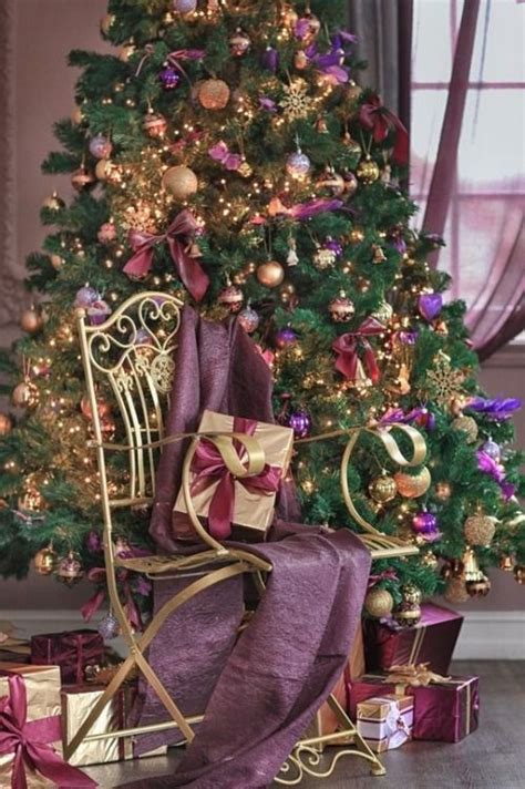 Pink, purple, rose gold and white ornaments. 17 Best images about Purple and Gold Christmas Decorations ...