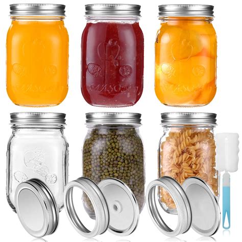 Buy Yueyee Glass Mason Jars With Lids Food Storage Jars Oz Ml