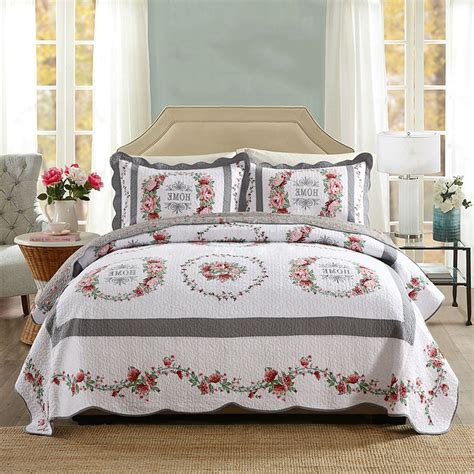 Bedspread Patchwork Cotton Quilted Bedspread 3pcs Set Queen Size Quilts