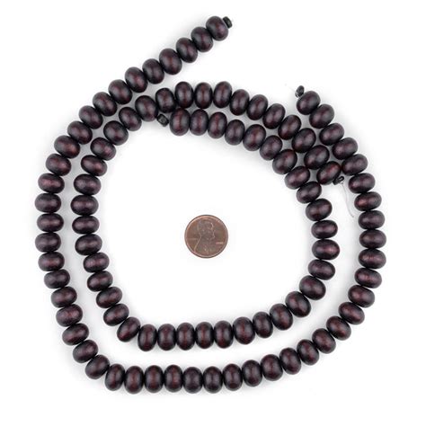 Dark Brown Abacus Natural Wood Beads 8x12mm The Bead Chest
