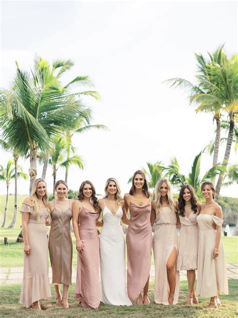A Tropical Destination Wedding At The Cove Eleuthera Beach Bridesmaid Dresses Beach Wedding