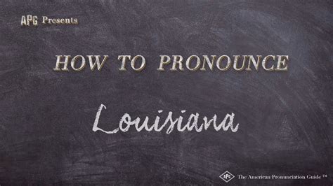How To Pronounce Louisiana Real Life Examples Youtube