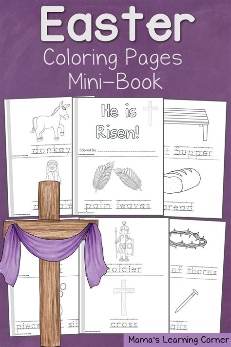 resurrection coloring pages mini book  homeschool deals