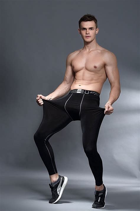 compression pants men leggings tights sports cool running dry base layer fitness apparel yoga