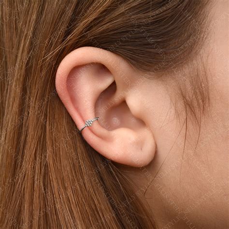 Titanium Tragus Clicker Hoop Earring Cartilage Earring Etsy