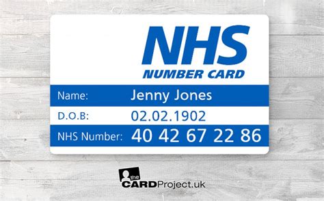Nhs Number Card Never Forget Your Nhs Number Again Etsy