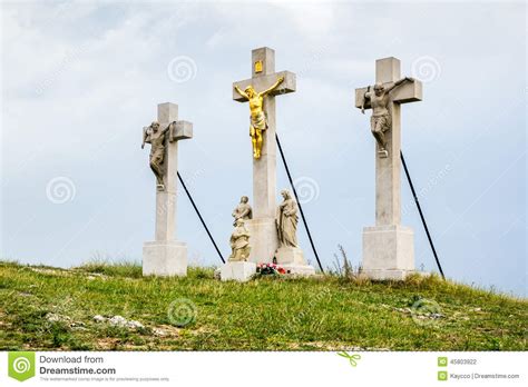 Jesus Christ Cross On Calvary Stock Photo Image Of Pray Place 45803922