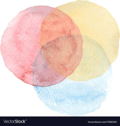 Watercolor Circle Watercolor Hand Painted Circle Vector Image
