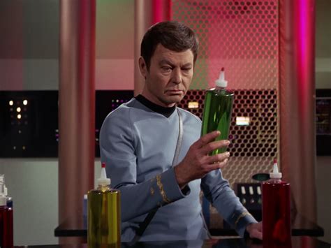 With william shatner, leonard nimoy, deforest kelley, james daly. "Requiem for Methuselah" (S3:E19) Star Trek: The Original ...