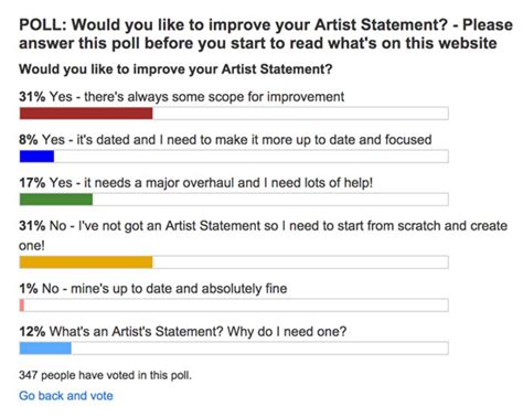 Check out these tips on tackling the tricky task of putting one together. How to Write an Artist's Statement - Art Business Info ...