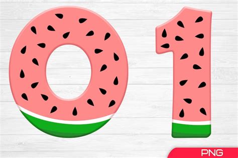 Watermelon Numbers Watermelon Png Cocomelon Numbers Etsy