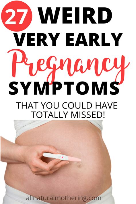 27 Weird And Unusual Early Pregnancy Symptoms Checklist All