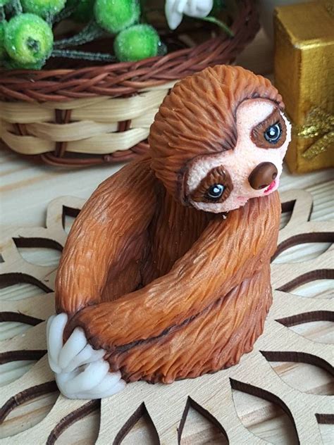 Sloth Planter Ceramic Animal Planter Cute Sloth Figurine Etsy