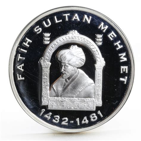 Turkey 15000000 lira 5th Sultan Mehmet II State Leader proof silver ...