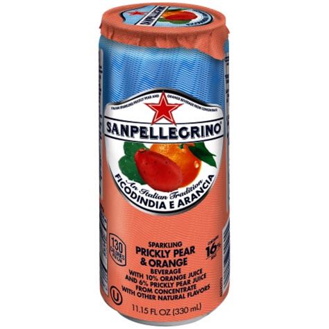 San Pellegrino Sparkling Prickly Pear And Orange Beverage 1115 Fl Oz