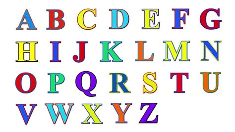 English Alphabet Each Multicolored Letter Stock Footage Video 100