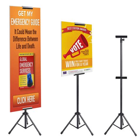 T Sign Double Sided Tripod Poster Stand Heavy Duty Sign Stand