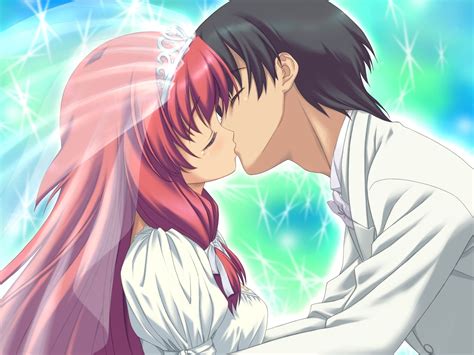 Anime Couple Kissing Hd Wallpaper Anime Wallpaper