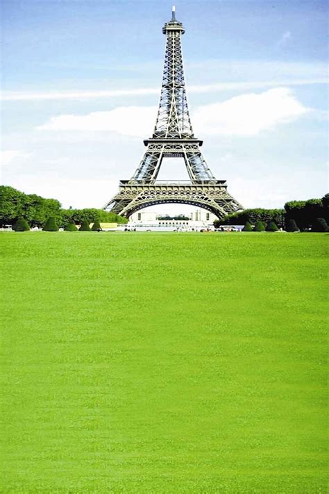 Paris Eiffel Tower Green Grass Backdrops For Photography N10570 E In