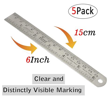 Shuban Stainless Steel Double Side Ruler Scale Measuring Tool For