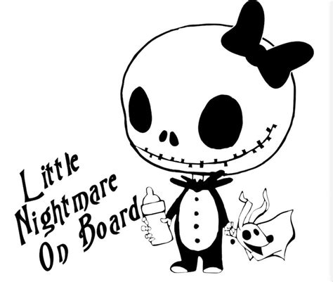 Nightmare Before Christmas Baby On Board Svg