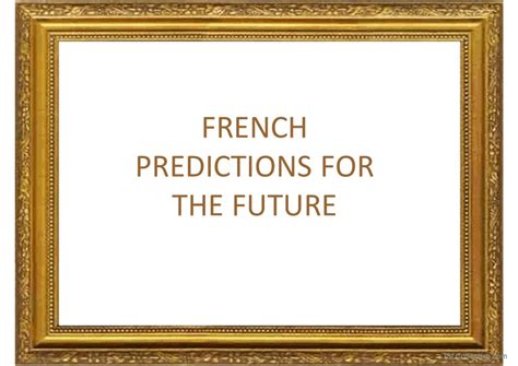 Future Predictions 1 English Esl Powerpoints