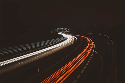 Fotos Gratis Autopista La Carretera Ligero Noche Infraestructura