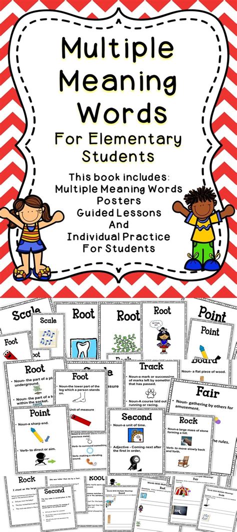 Multiple Meaning Words A Great Resource For Teaching Words With