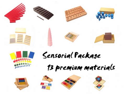 Premium Classroom Sensorial Package 1 13 Montessori Materials